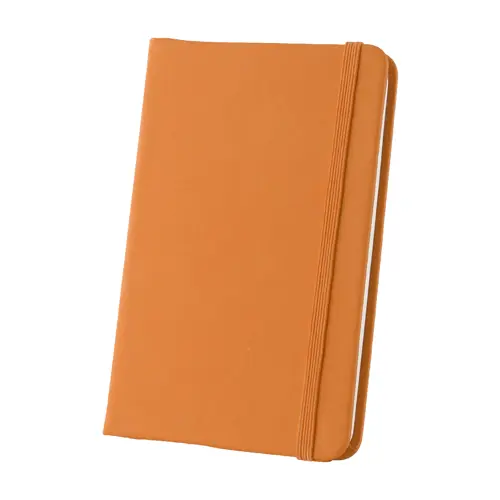 Block Notes A6 con copertina rivestita in pelle PU e 100 fogli neutri e con elastico e segnapagine in coordinato