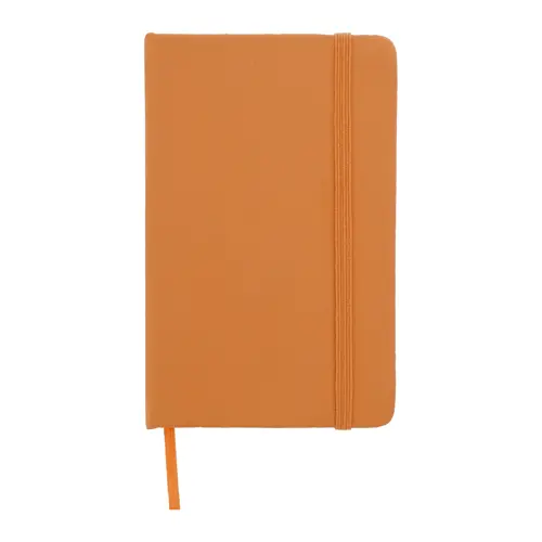 Block Notes A6 con copertina rivestita in pelle PU e 100 fogli neutri e con elastico e segnapagine in coordinato