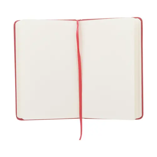 Block Notes A6 con copertina rivestita in pelle PU e 100 fogli neutri e con elastico e segnapagine in coordinato