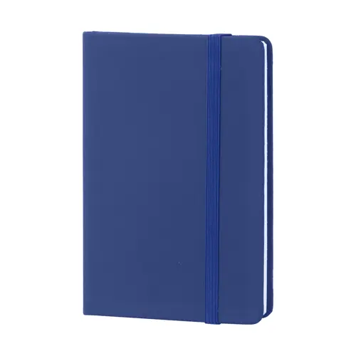 Block Notes A6 con copertina rivestita in pelle PU e 100 fogli neutri e con elastico e segnapagine in coordinato