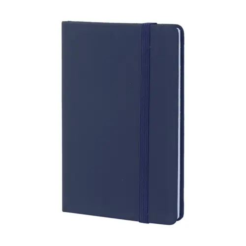 Block Notes A6 con copertina rivestita in pelle PU e 100 fogli neutri e con elastico e segnapagine in coordinato