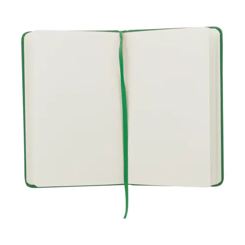 Block Notes A6 con copertina rivestita in pelle PU e 100 fogli neutri e con elastico e segnapagine in coordinato