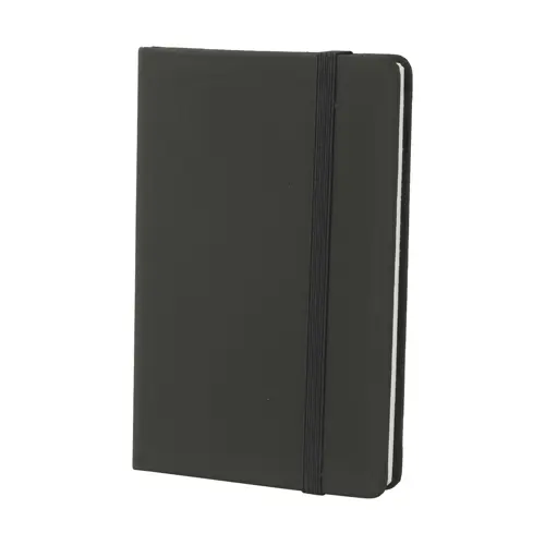 Block Notes A6 con copertina rivestita in pelle PU e 100 fogli neutri e con elastico e segnapagine in coordinato