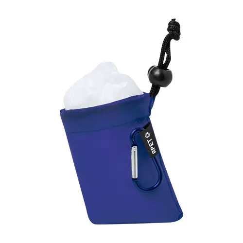 Poncho per bambini in LDPE trasparente con custodia in RPET e moschettone