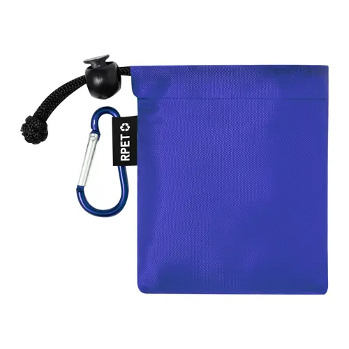 Poncho per bambini in LDPE trasparente con custodia in RPET e moschettone