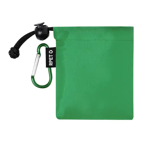 Poncho per bambini in LDPE trasparente con custodia in RPET e moschettone