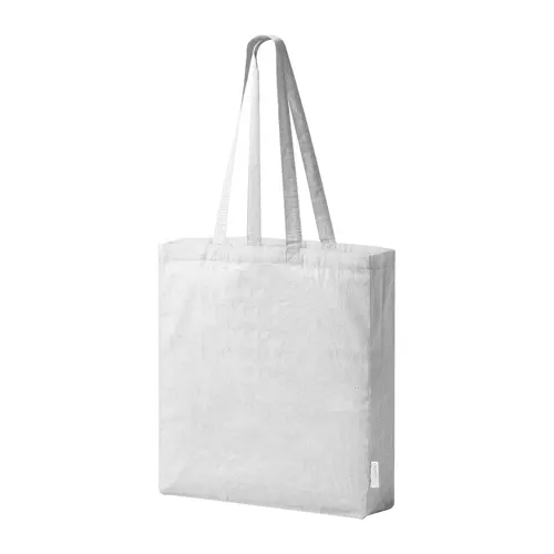 Shopper in cotone riciclato con soffietto e manici lunghi da 140gr 38×42×8cm