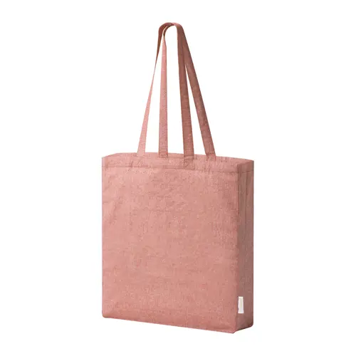Shopper in cotone riciclato con soffietto e manici lunghi da 140gr 38×42×8cm