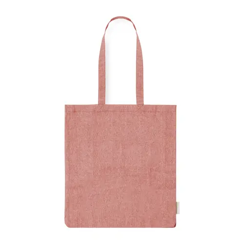 Shopper in cotone riciclato con soffietto e manici lunghi da 140gr 38×42×8cm