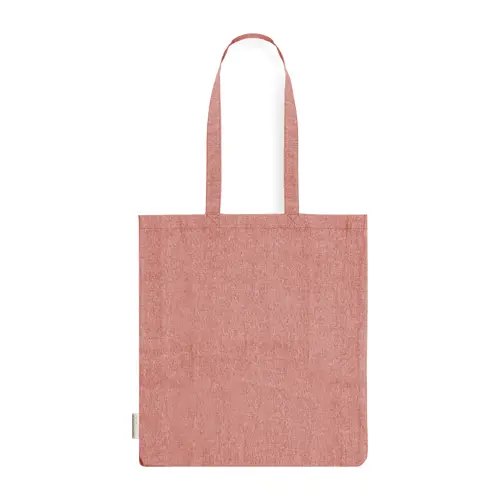 Shopper in cotone riciclato con soffietto e manici lunghi da 140gr 38×42×8cm