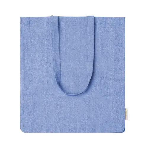 Shopper in cotone riciclato con soffietto e manici lunghi da 140gr 38×42×8cm