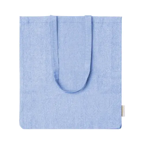 Shopper in cotone riciclato con soffietto e manici lunghi da 140gr 38×42×8cm