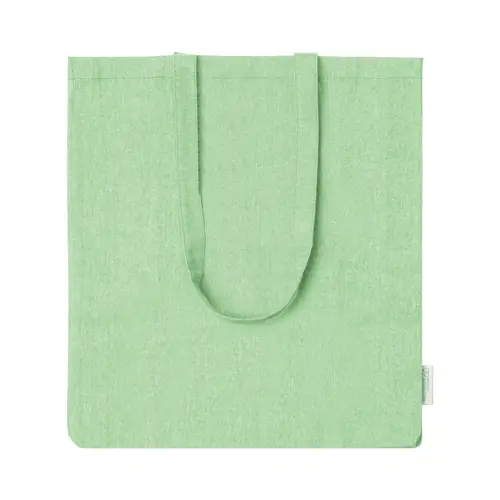 Shopper in cotone riciclato con soffietto e manici lunghi da 140gr 38×42×8cm