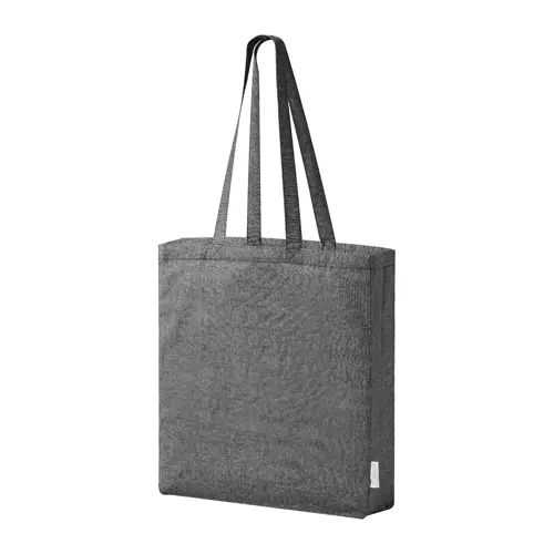 Shopper in cotone riciclato con soffietto e manici lunghi da 140gr 38×42×8cm