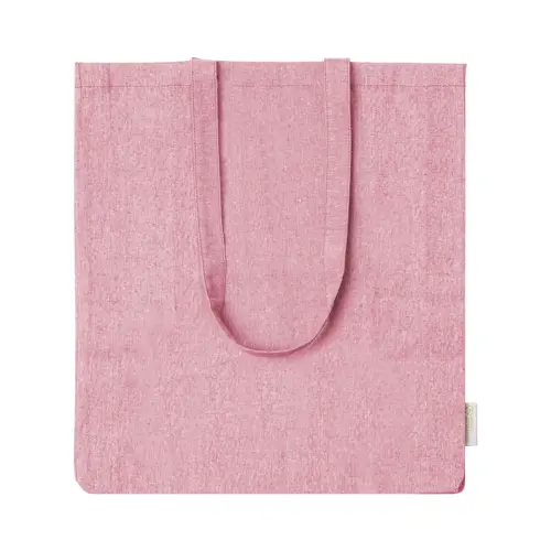 Shopper in cotone riciclato con soffietto e manici lunghi da 140gr 38×42×8cm