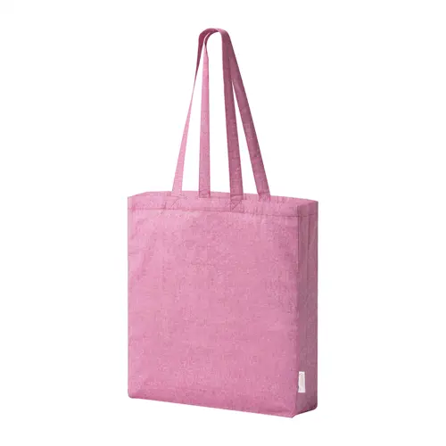 Shopper in cotone riciclato con soffietto e manici lunghi da 140gr 38×42×8cm