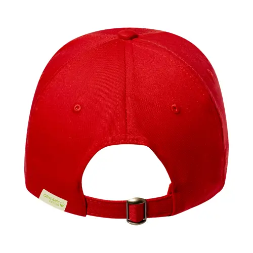 Cappellino da baseball in cotone riciclato con 5 pannelli e chiusura con fibbia in metallo