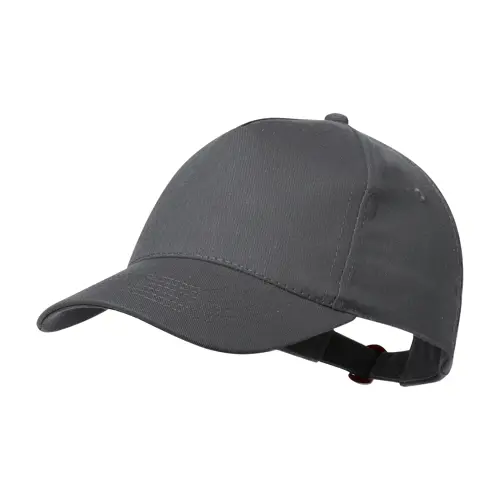 Cappellino da baseball in cotone riciclato con 5 pannelli e chiusura con fibbia in metallo