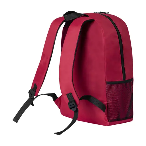 Zaino in poliestere 600D RPET cordini e tasca frontale schienale e spallacci imbottiti 30×45×14cm