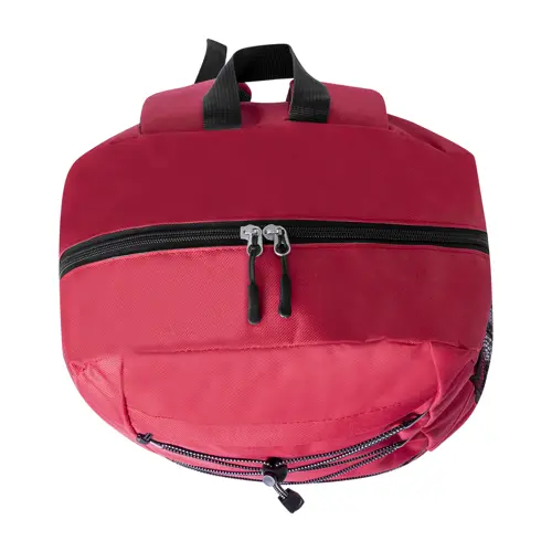 Zaino in poliestere 600D RPET cordini e tasca frontale schienale e spallacci imbottiti 30×45×14cm