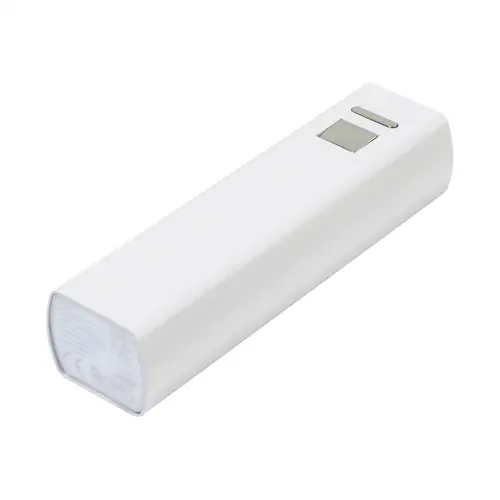 Power bank compatto in alluminio riciclato da 2600mAh