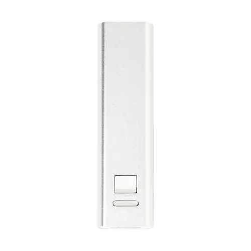 Power bank compatto in alluminio riciclato da 2600mAh