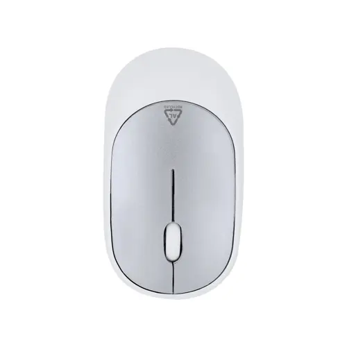 Mouse ottico wireless in plastica ABS riciclata e alluminio riciclato