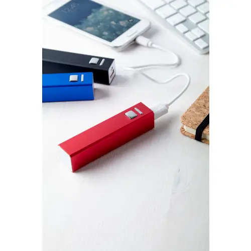 Power bank portatile in alluminio disponibile in vari colori da 2200mAh