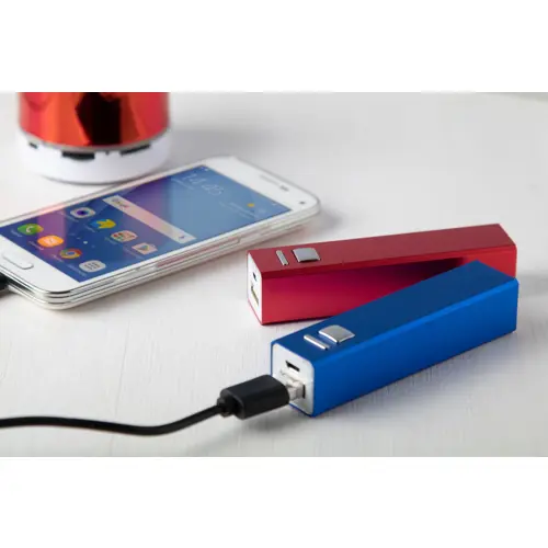 Power bank portatile in alluminio disponibile in vari colori da 2200mAh
