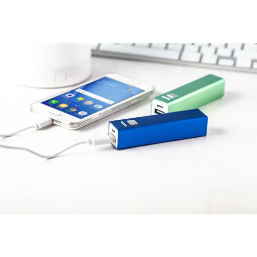Power bank portatile in alluminio disponibile in vari colori da 2200mAh