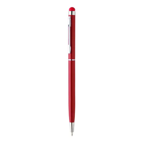 Penna a sfera in alluminio disponibile in vari colori in coordinato con la punta touch e meccanismo a rotazione a refill blu