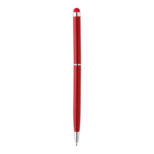 Penna a sfera in alluminio disponibile in vari colori in coordinato con la punta touch e meccanismo a rotazione a refill blu