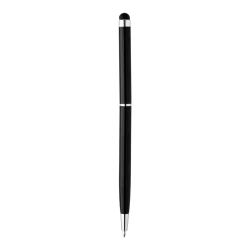 Penna a sfera in alluminio disponibile in vari colori in coordinato con la punta touch e meccanismo a rotazione a refill blu