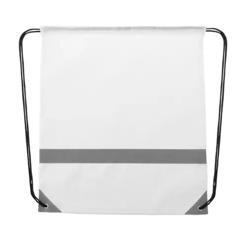 Sacca in poliestere 190T con dettagli riflettenti per alta visibilità e chiusura a coulisse 350×410mm