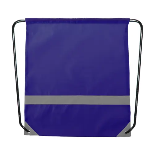 Sacca in poliestere 190T con dettagli riflettenti per alta visibilità e chiusura a coulisse 350×410mm