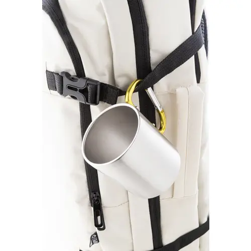 Tazza in acciaio inox con moschettone colorato 200ml