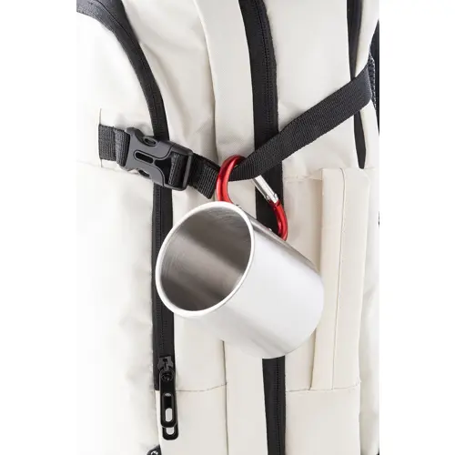 Tazza in acciaio inox con moschettone colorato 200ml