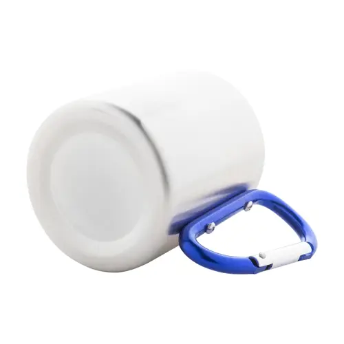 Tazza in acciaio inox con moschettone colorato 200ml