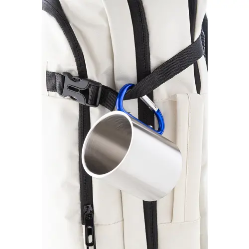 Tazza in acciaio inox con moschettone colorato 200ml