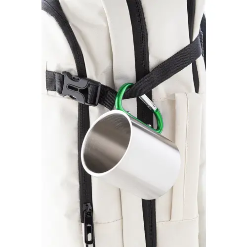 Tazza in acciaio inox con moschettone colorato 200ml