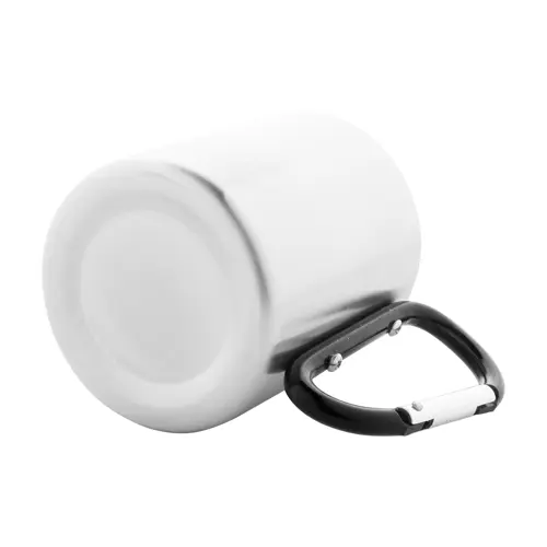 Tazza in acciaio inox con moschettone colorato 200ml