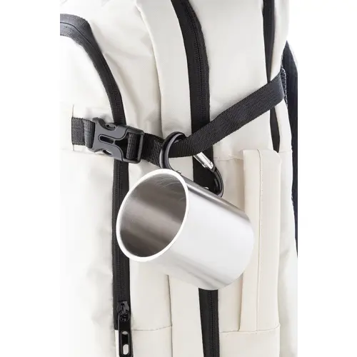 Tazza in acciaio inox con moschettone colorato 200ml