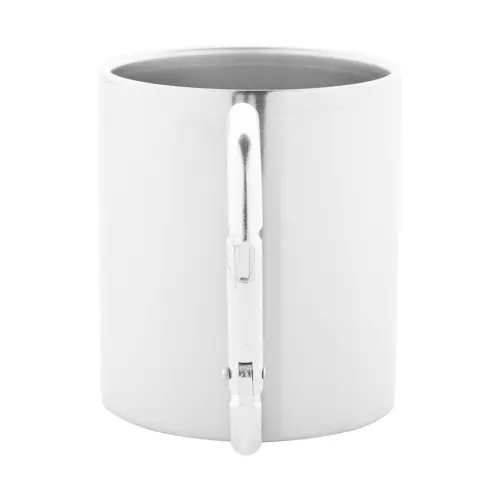 Tazza in acciaio inox con moschettone colorato 200ml