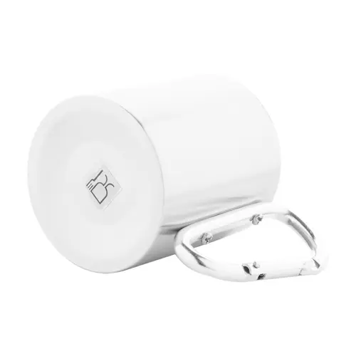 Tazza in acciaio inox con moschettone colorato 200ml