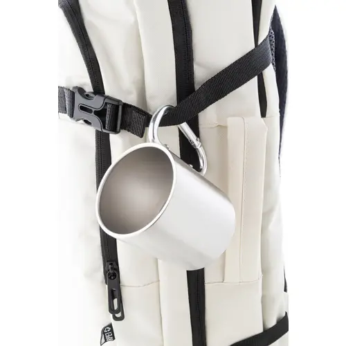 Tazza in acciaio inox con moschettone colorato 200ml