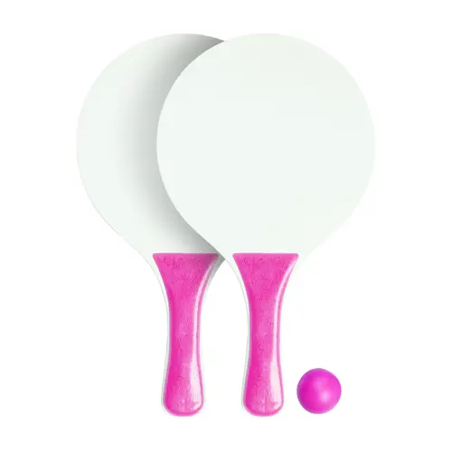 Racchettoni da spiaggia in legno e plastica con pallina