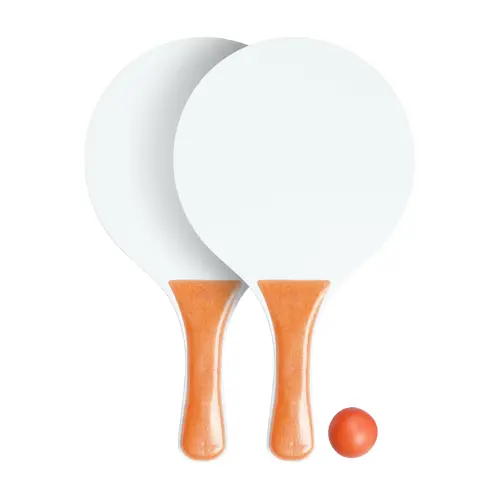 Racchettoni da spiaggia in legno e plastica con pallina