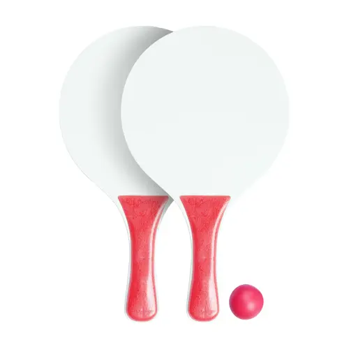 Racchettoni da spiaggia in legno e plastica con pallina