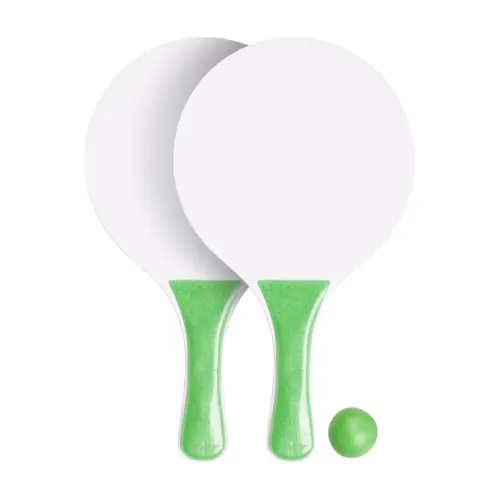 Racchettoni da spiaggia in legno e plastica con pallina