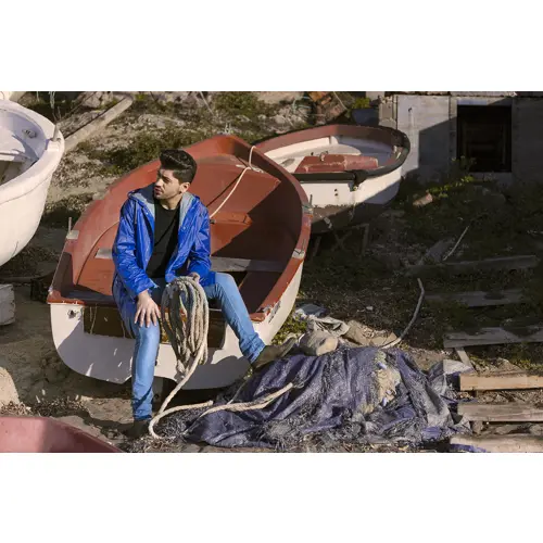 Impermeabile con cappuccio in PVC